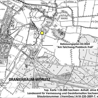 Bild vergrößern: Planungsgeltungsbereich BPlan 03-2024 Am Teichweg-Paddock-Trail